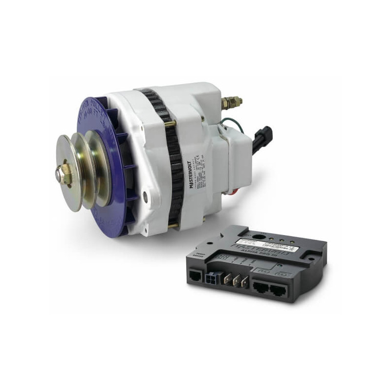 Alternateur Alpha 24V/75A avec régulateur de charge Alpha III multigroove - Mastervolt