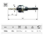 Arbre de montage SDS-plus avec mèche centre - KRAFTWERK