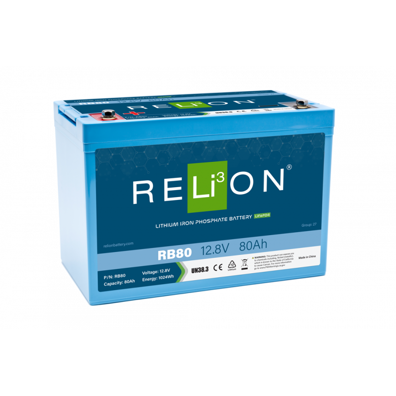 Batterie Lithium 12.8 V - 80 Ah - 4SC - LiFePO4 - RELiON