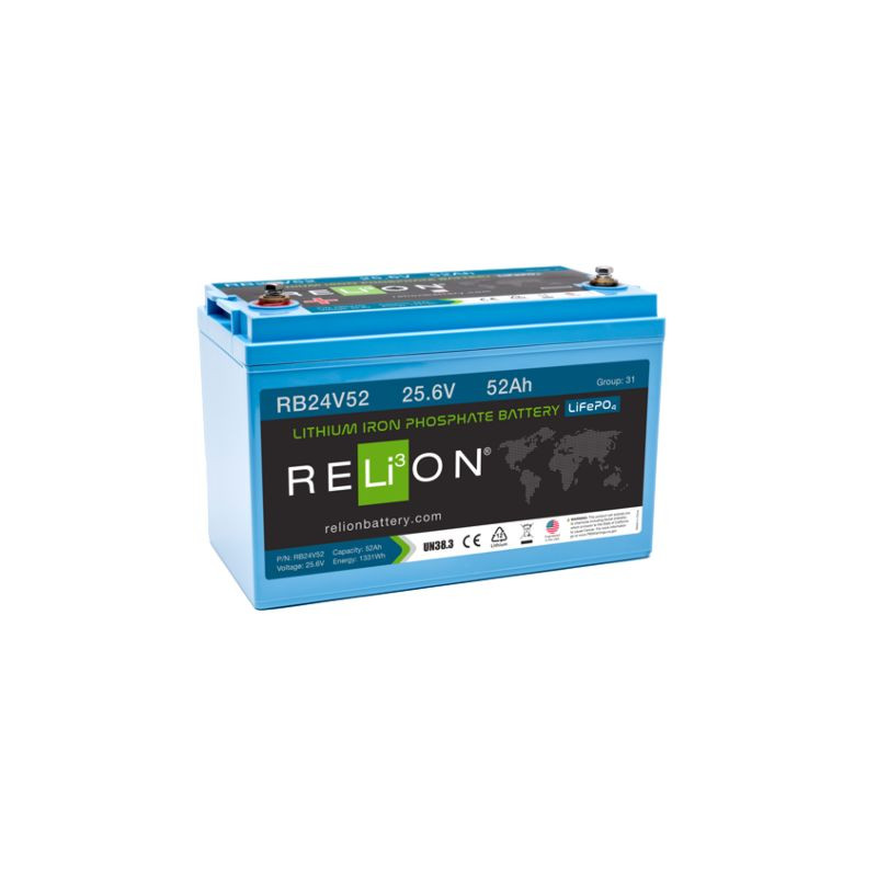 Batterie Lithium 24 V - 52 Ah - LiFePO4 - RELiON