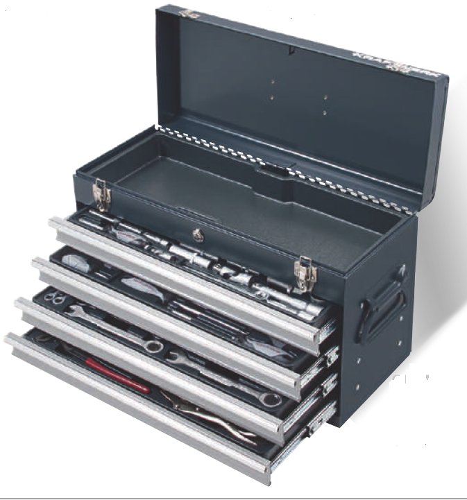 Boîte à outils Basic-Line, 1/4" + 1/2", 100 pièces- KRAFTWERK