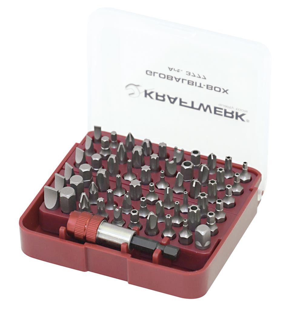 Boîte d'embouts universels 1/4" GLOBAL-BIT, 61 pièces - KRAFTWERK