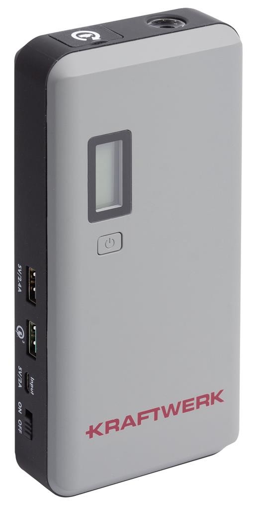 Booster de démarrage + Powerbank, 12V, 400CA - 800PA, 37Wh - KRAFTWERK
