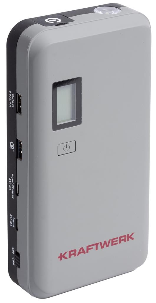 Booster de démarrage + Powerbank, 12V, 500CA - 1000PA, 55.5Wh - KRAFTWERK