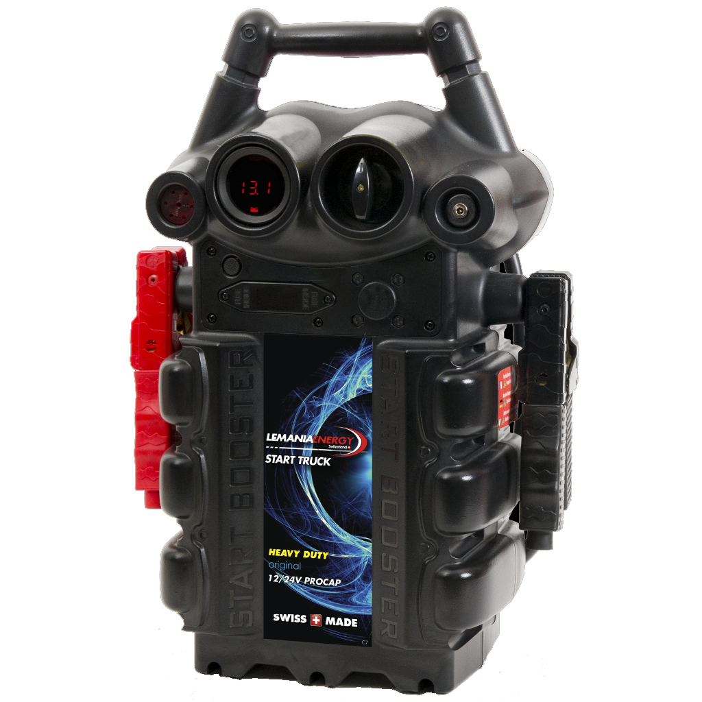 Booster PROCAP avec supercondensateurs 12/24V - Démarrage 4400 A - Pointe 18000 A - Lemania Energy