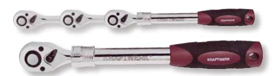 Cliquet réversible télescopique à denture fine 1/4" 150-200 mm - KRAFTWERK