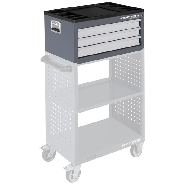 Coffre pour servante d'atelier BT700 - 3 tiroirs 60x40 cm sans outils - KRAFTWERK