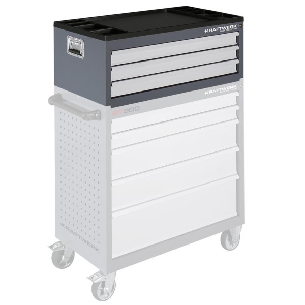 Coffre pour servante d'atelier BT900 - 3 tiroirs 80x40 cm sans outils - KRAFTWERK