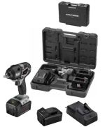 Coffret clé à choc à batterie, 1/2", Moteur Brushless, 18 V, 800 Nm - KRAFTWERK