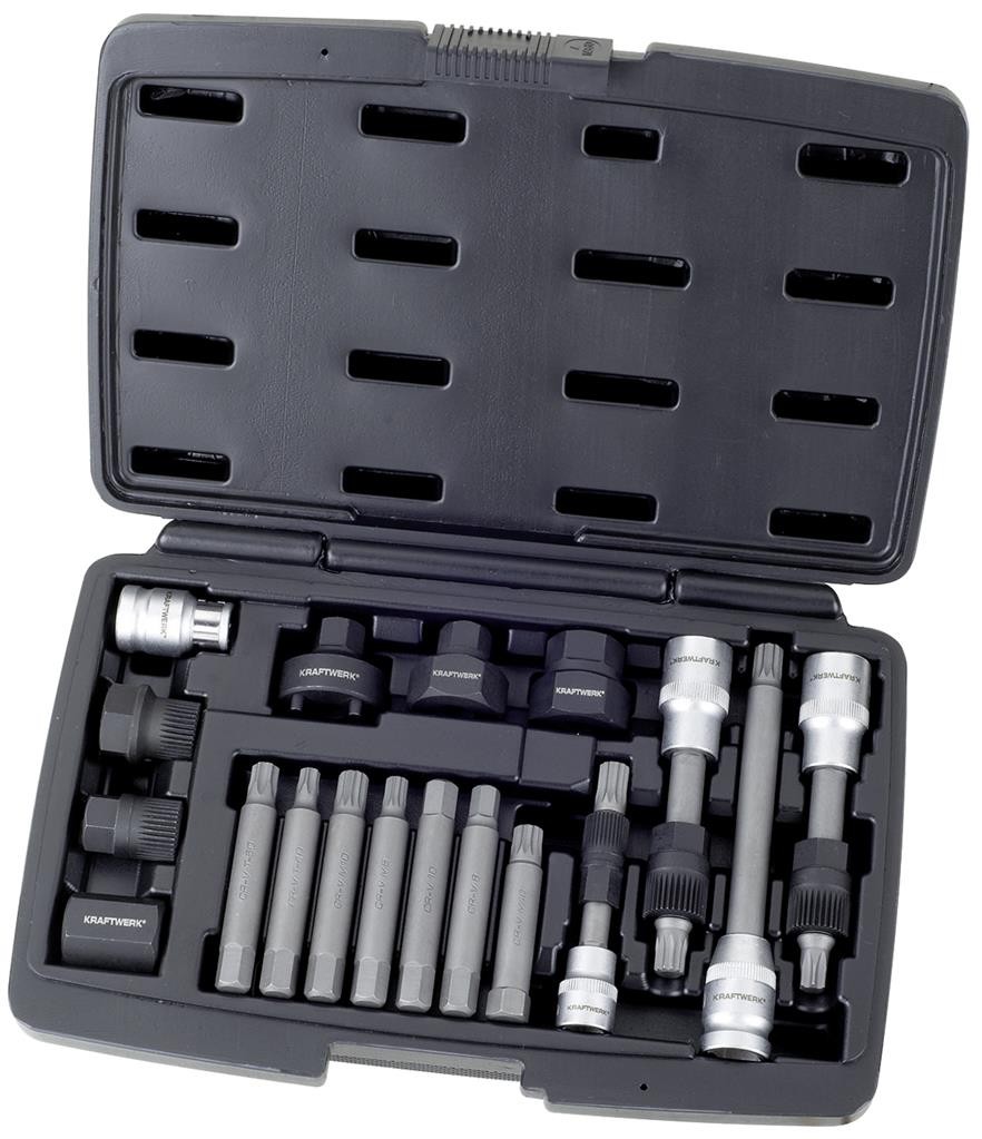 Coffret de 18 douilles spéciales pour poulies débrayables d'alternateur - KRAFTWERK