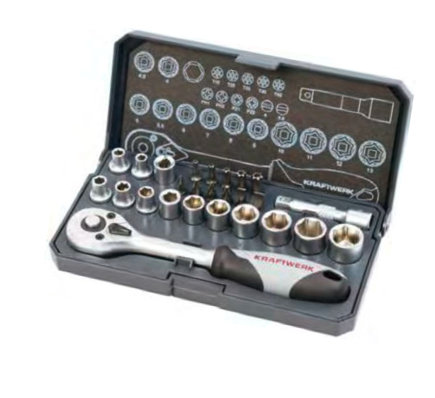 Coffret de douilles et embouts Basic-Line 1/4" - 26 pièces - KRAFTWERK