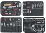 Coffret d'outils B100, en ABS, 1/4" + 1/2", 170 pièces - KRAFTWERK