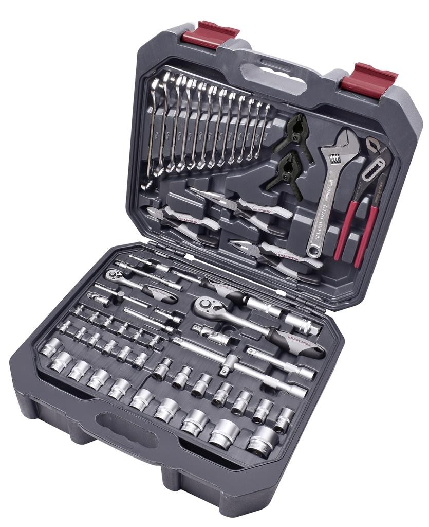 Coffret d?outils Basic Line, 1/4" + 1/2" - 266 pièces - KRAFTWERK