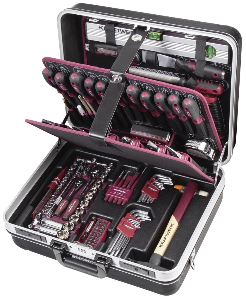 Coffret d'outils P300 PRO LINE ABS, 1/4" + 3/8" - 186 pièces - KRAFTWERK