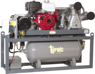 Compresseur thermique SIAMOIS 40/90 - Moteur Honda 9.6 KW - Débit 45 m³/h - Cuve 90 litres - 15 bar