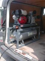 Compresseur thermique TERMIC 45/90 - Moteur Honda 6KW - Débit 45 m³/h - Cuve 90 litres - 15 bar