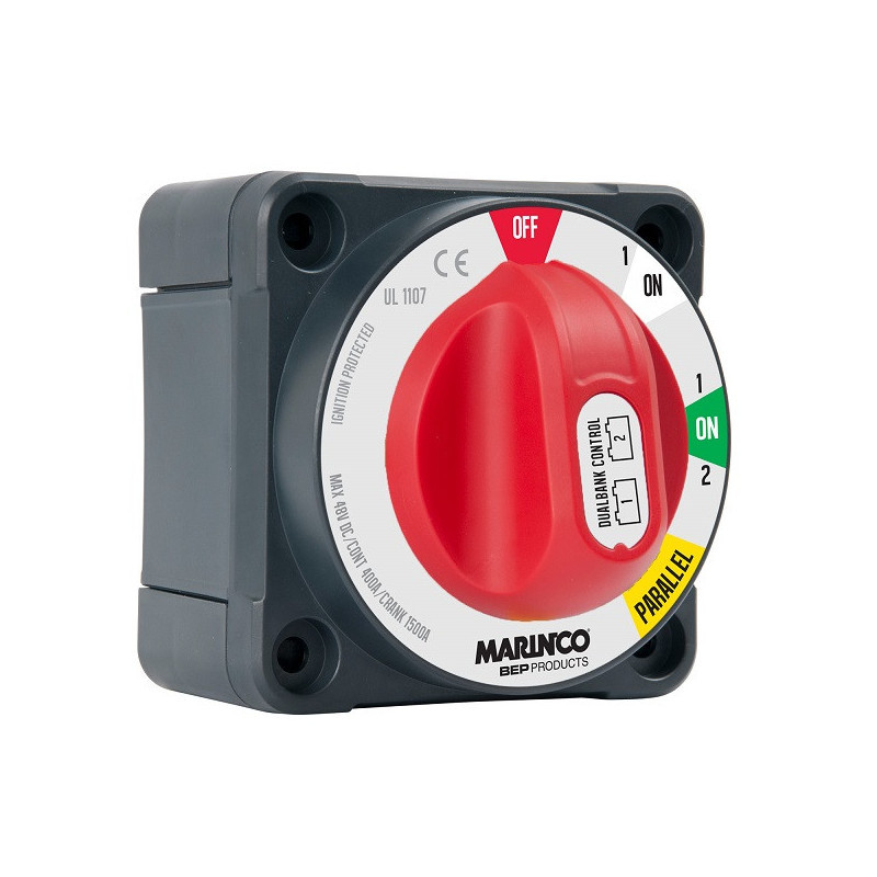 Coupleur de batterie 1, 2, 1/2, Parallèle, Off - 400A - Pro Installer - Marinco BEP