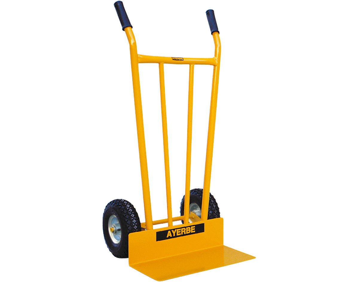 Diable AY-350-RM-R/IMP - Bavette fixe - Charge utile 350 kg - Roues anti-crevaison - AYERBE