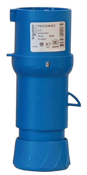 Fiche-2 mâle (2P+T) 230V - 32A - IMER FRANCE