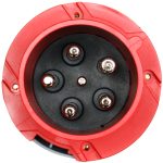 Fiche-6 mâle (3P+N+T) 400V - 125 A - pour groupe agricole IMER FRANCE