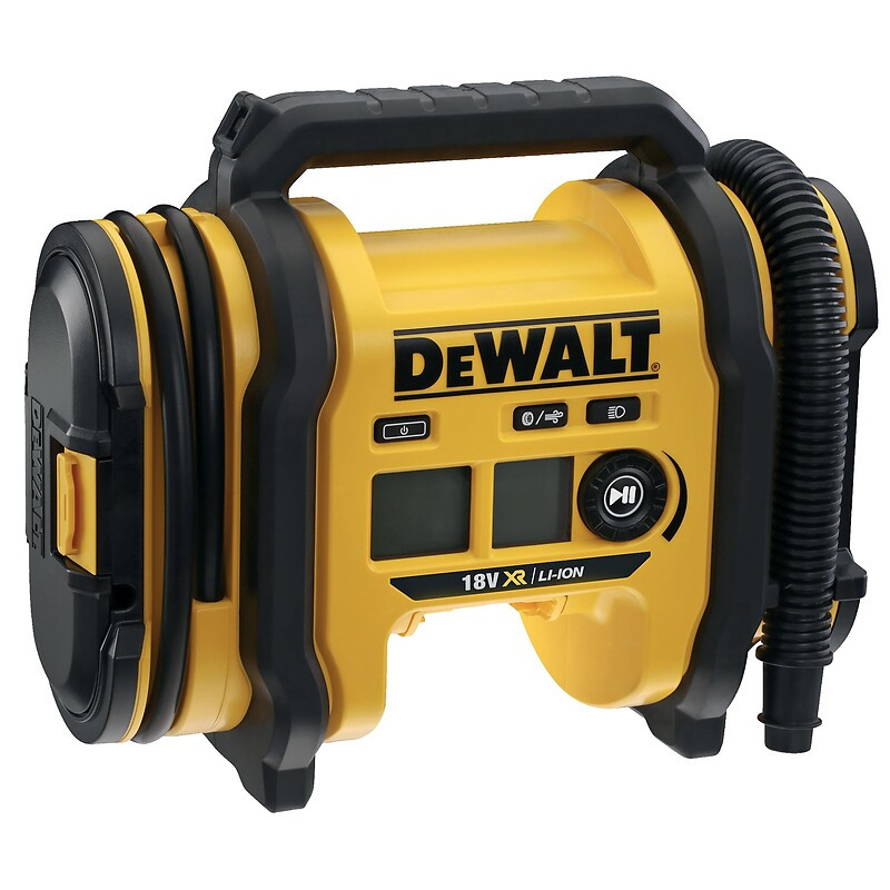 Gonfleur 18V XR, écran LCD, lampe Led et chargeur de voiture 12V - DEWALT