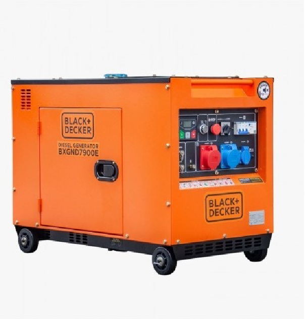 Groupe électrogène BXGND7900E diesel - 7.9 kVA - Triphasé 400V Démarrage électrique/manuel - 56 dB(A) - BLACK & DECKER