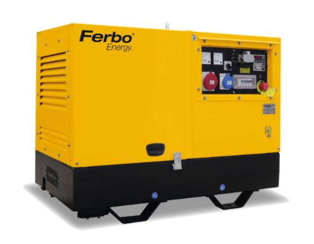 Groupe électrogène FERBO FE10000-SM-KW - Diesel - 230V 9.4 kVA (7.5 kW) 75 dB(A) - Démarrage électrique - FERBO