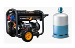 Groupe électrogène K10000TET-DF ESSENCE/GAZ - 7.2/8 kW - Monophasé/Triphasé - AVR - Démarrage manuel/Electrique - KOMPAK