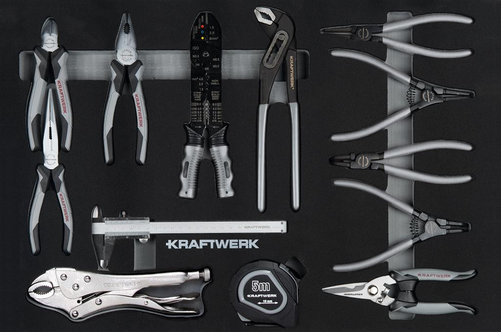 Insert Basic Line avec 13 outils - Pince, outils de mesure - 60x40 cm - KRAFTWERK