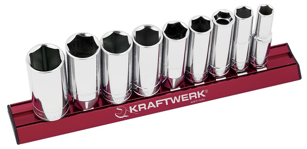 Jeu 9 douilles longues pouce MAGALU 3/8" - KRAFTWERK