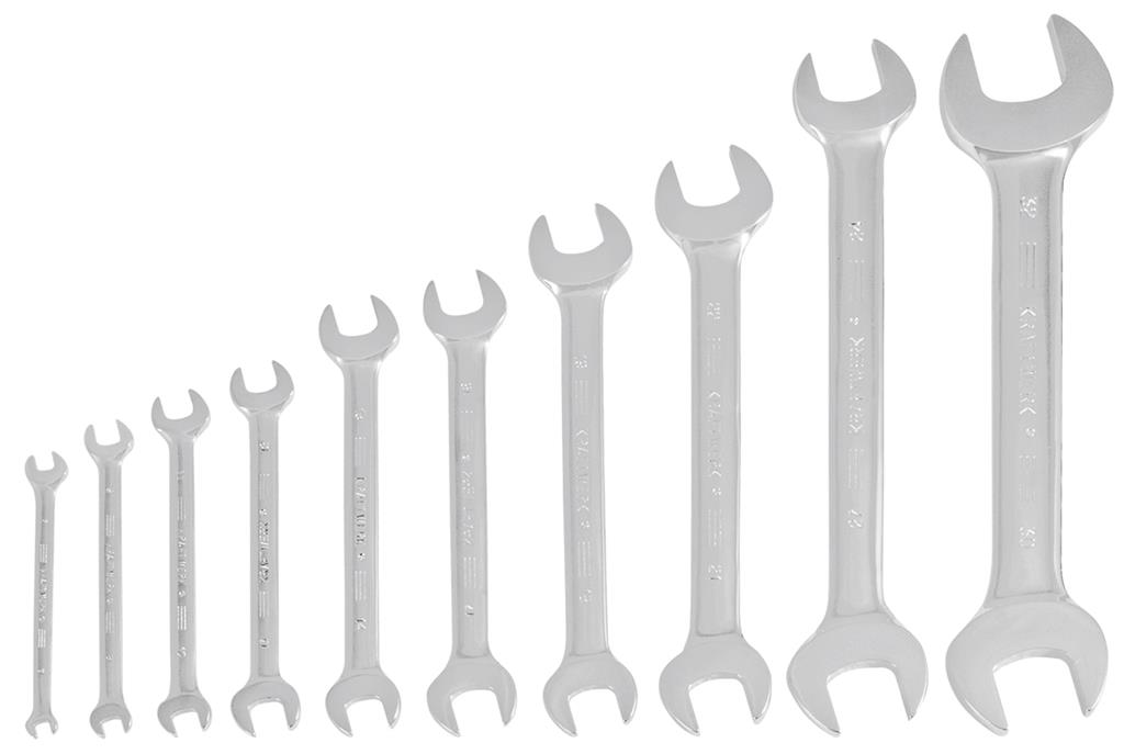 Jeu de 10 clés à fourche polies miroir 6 à 32 mm - KRAFTWERK
