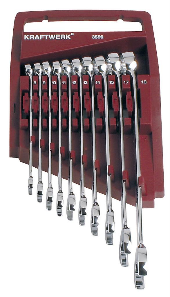 Jeu de 10 clés combinées polies miroir 8 à 19 mm - KRAFTWERK