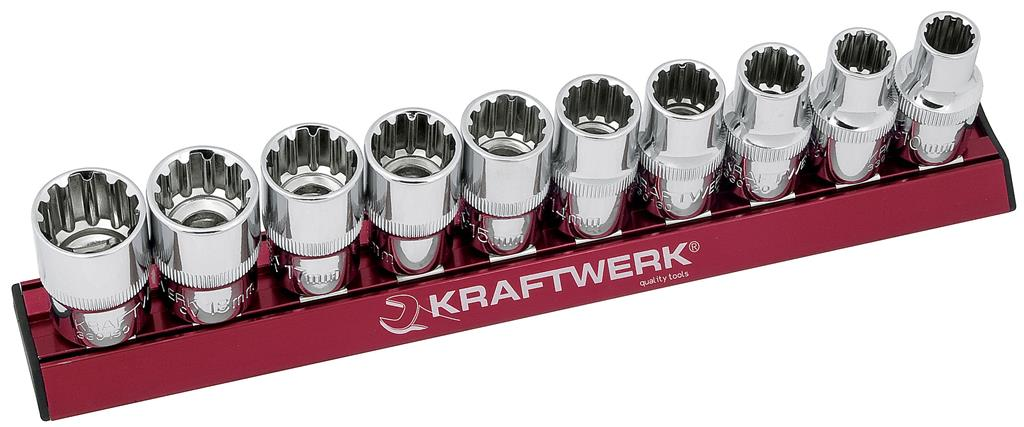 Jeu de 10 douilles COMBI multi empreinte MAGALU 1/2" - KRAFTWERK