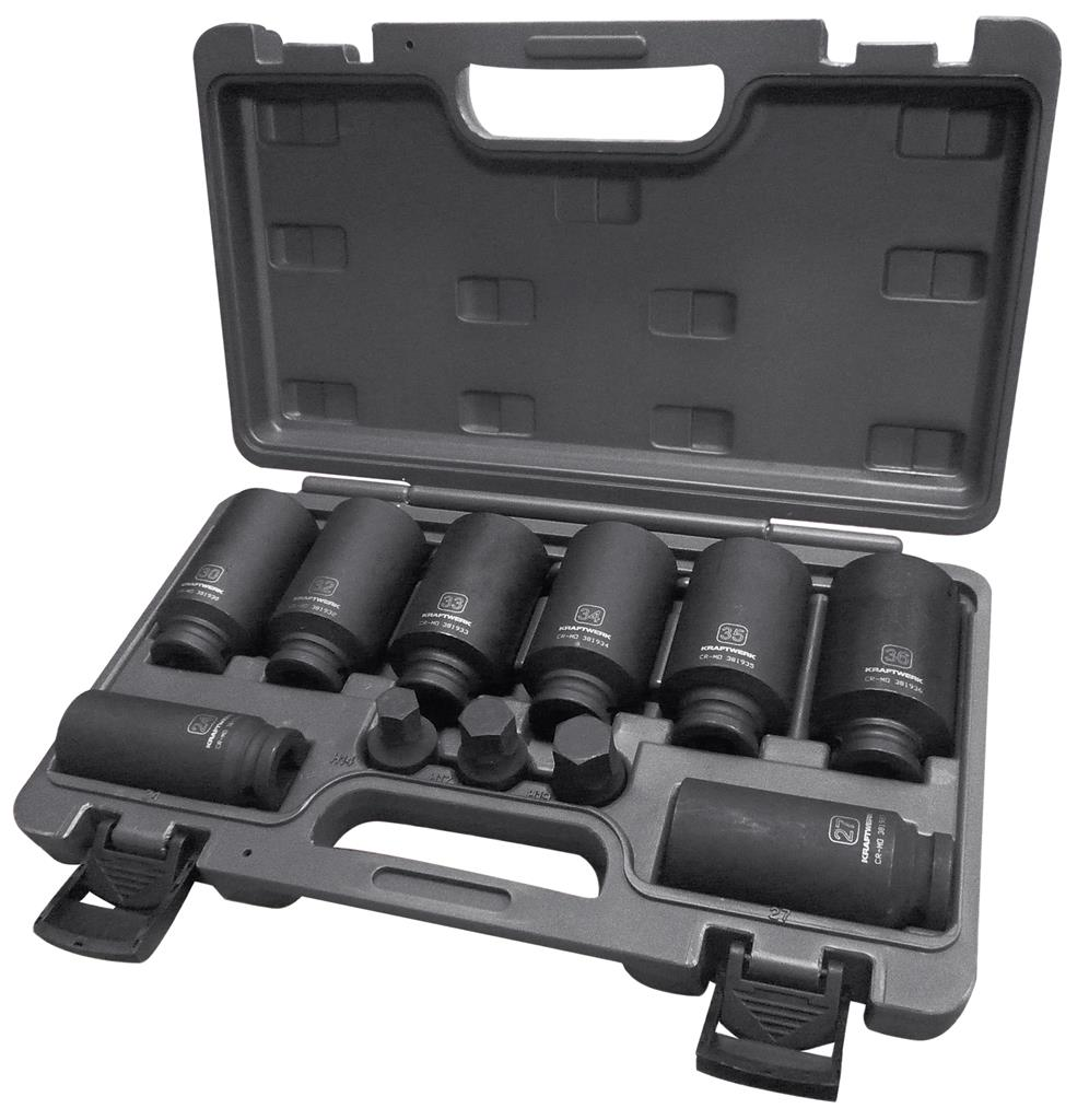 Jeu de 11 douilles impact 12-pans 1/2" - KRAFTWERK