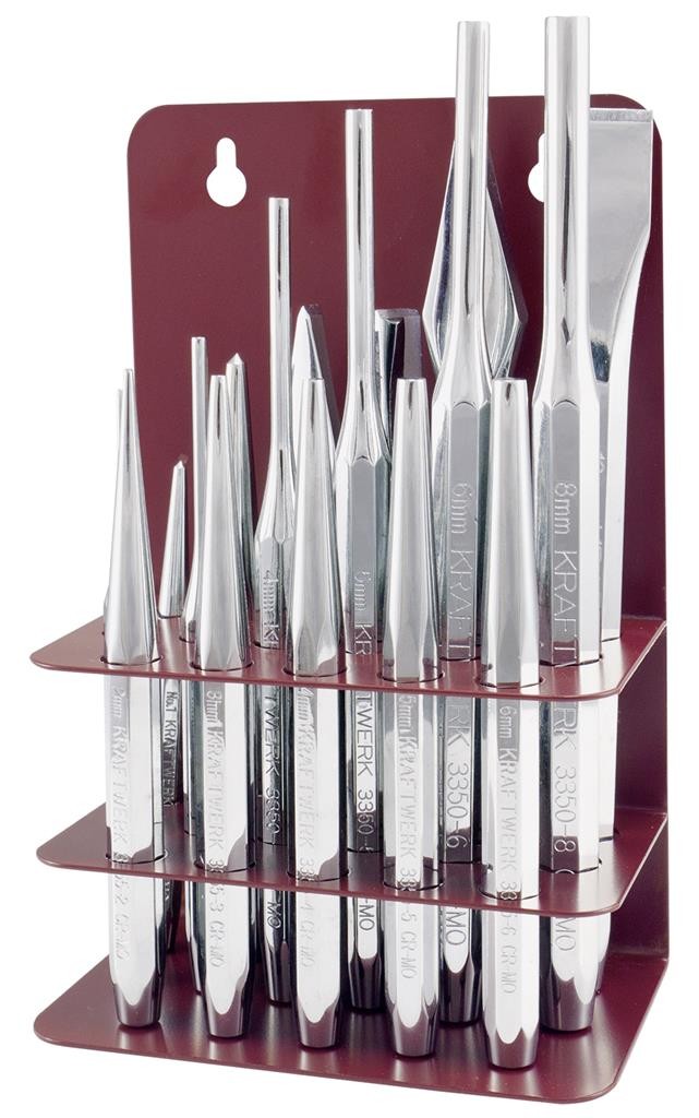 Jeu de 17 burins chasse-pointes et chasse-goupilles - KRAFTWERK