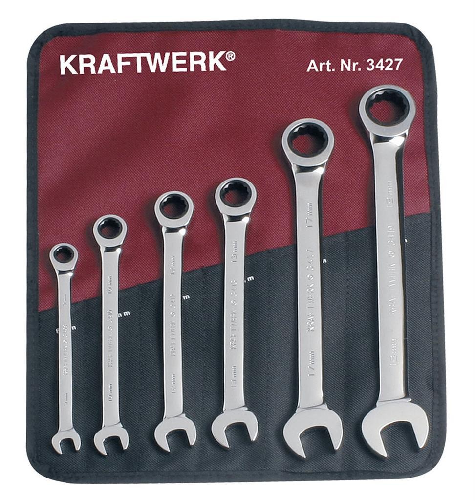 Jeu de 6 clés combinées CLICKRAFT 8-19 mm trousse - KRAFTWERK