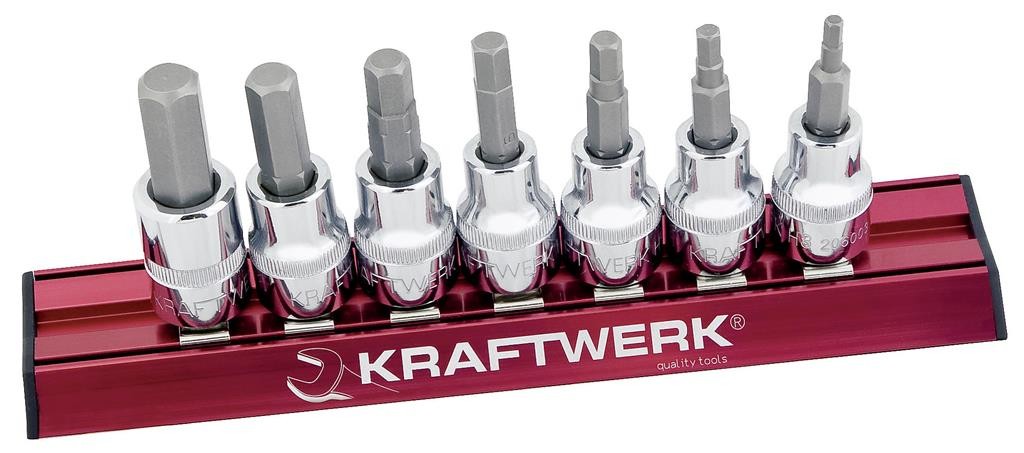 Jeu de 7 douilles-embouts hexagonales 3/8" - KRAFTWERK