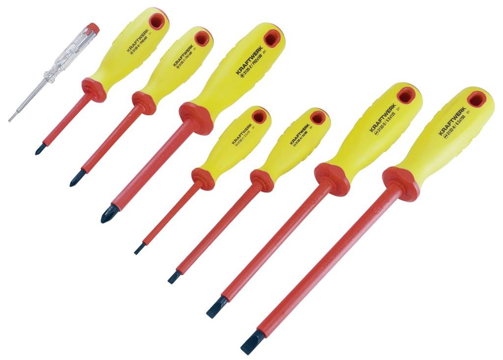 Jeu de 8 tournevis d'électricien VDE - Ergokraft - KRAFTWERK