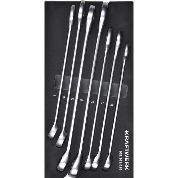 Jeu de clés à combinaison Inlay 20x40 avec 7 outils - KRAFTWERK