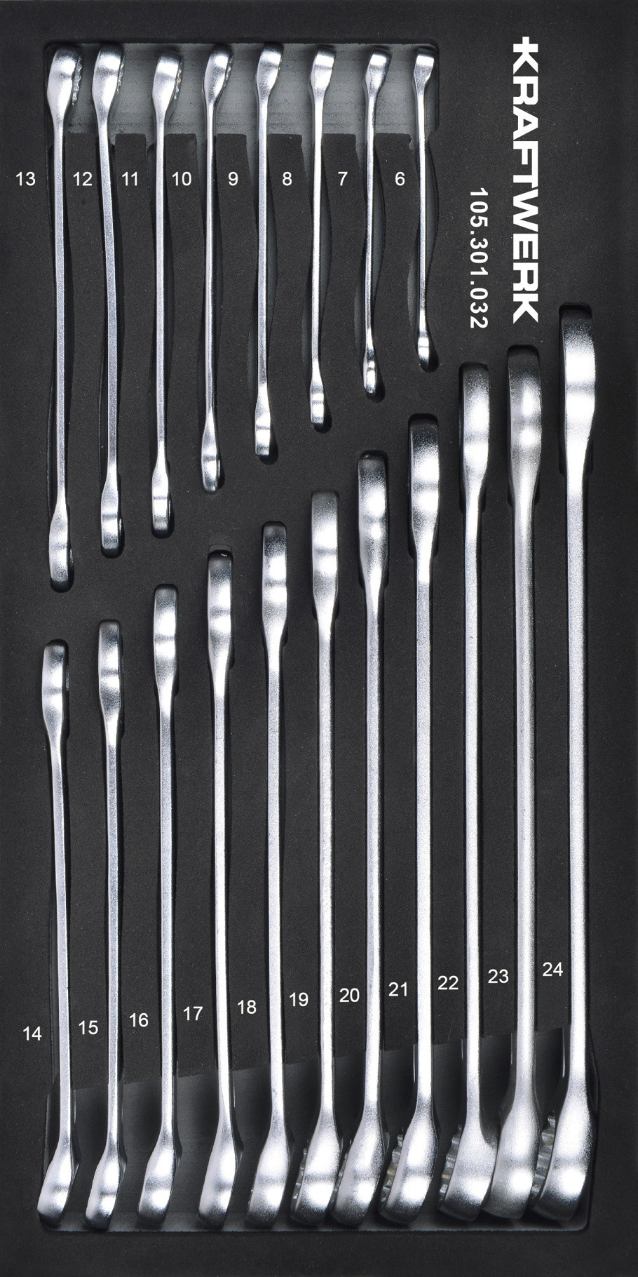 Jeu de clés combinées Inlay 20x40 avec 19 outils - KRAFTWERK