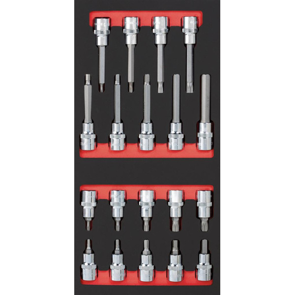 Jeu de douilles 1/2" inlay 20x40 avec 19 outils - KRAFTWERK