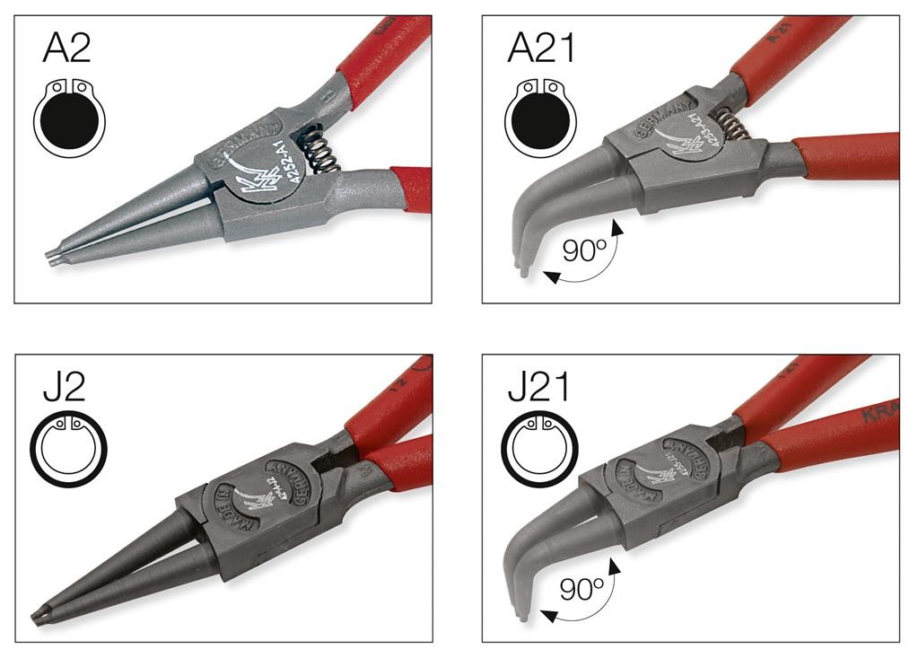 Jeu de pinces pour circlips KW hightech - KRAFTWERK