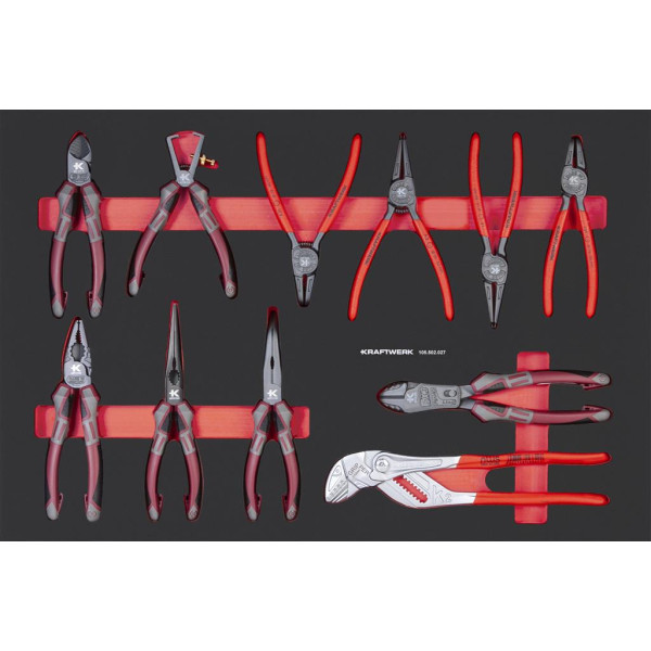 Jeu de pinces PRO LINE EVA - Insert 60x20 avec 11 outils - KRAFTWERK
