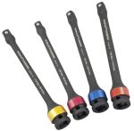 Jeu de rallonges impact pour limitation des couples, 1/2", 4 pièces - KRAFTWERK