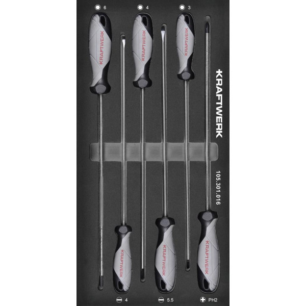 Jeu de tournevis à choc - Insert 40x20 cm avec 5 pièces - KRAFTWERK