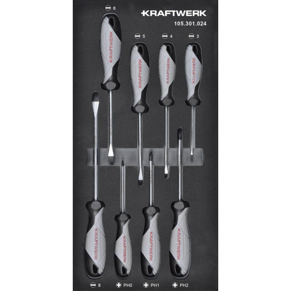 Jeu de tournevis PH - Insert 40x20 avec 8 outils - KRAFTWERK