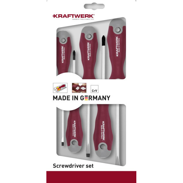 Jeu de tournevis pour fente et PH - Insert 40x20 avec 5 outils - KRAFTWERK