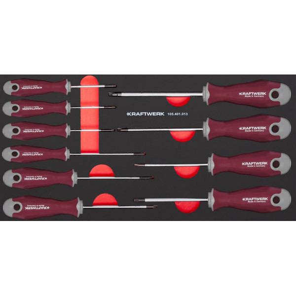 Jeu de tournevis TX PRO LINE avec 10 outils - Insert 6+0x40 cm - KRAFTWERK
