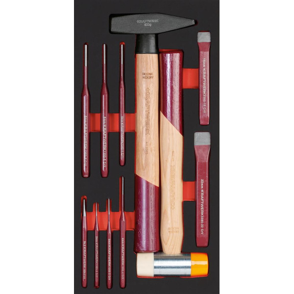 Jeu d'outils de martelage 40x20 avec 11 outils - KRAFTWERK