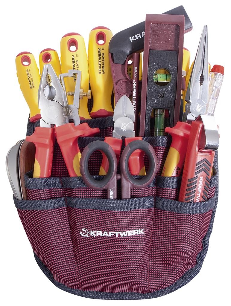 Jeu d'outils pour l'électricien trousse, 20 pièces - KRAFTWERK